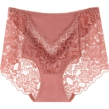 Шелковые антибактериальные сексуальные дышащие хлопковые трусы, средняя посадка