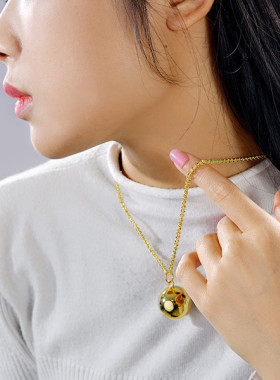 百搭超闪s925纯银项链小清新挂件