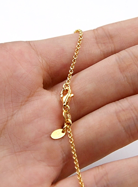 s925纯银毛衣链女1.4mo字链百搭