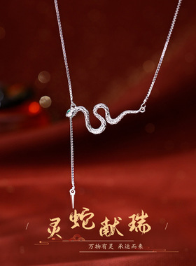 蛇年灵蛇项链女时尚气质百搭优雅锁骨链ins风小众设计感颈链饰品