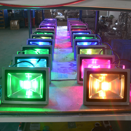 LED投光灯20W50W100W200庭院照树绿化灯七彩射灯彩色户外防水变色 - 图1