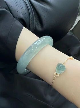 【发货快】天然保真翡翠手镯5A天然玉手镯女真货冰种手镯翡翠手镯