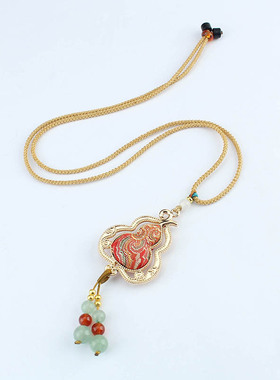 新年宋锦小马本命年项链女国风