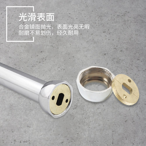 加厚锌合金25MM八角法兰座 圆管衣通座 衣杆底座 衣柜挂衣杆衣托 - 图1