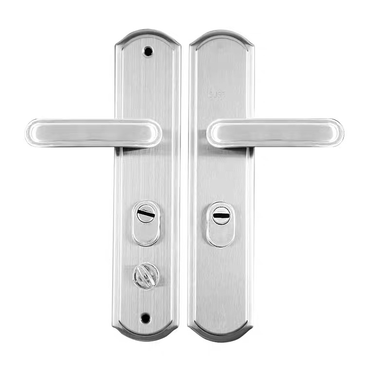 不锈钢大门防盗门锁不锈钢面板把手锁体锁芯三件套铝合金木门锁具 - 图3