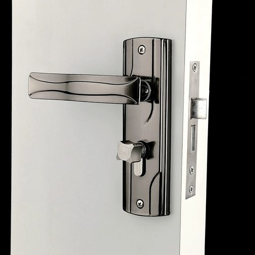 125孔木门老款铁把手铁面板卧室门执手锁小50门把手门锁换锁卧室 - 图2