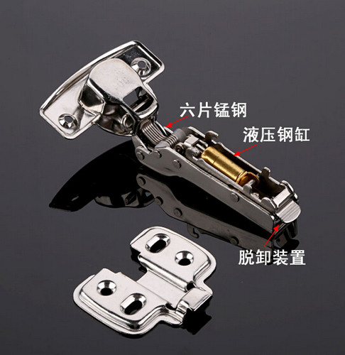 家具五金橱柜门衣柜门不锈钢液压门铰 烟斗门较缓冲铰链门较合页 - 图0