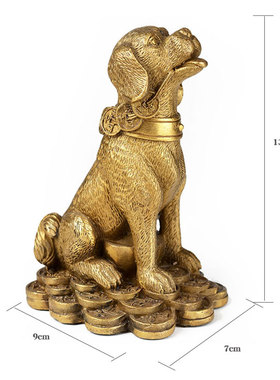 金钱生肖西北缺角守家防小三摆件