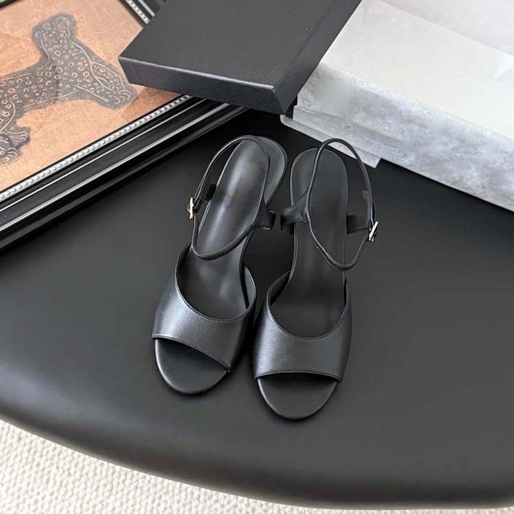 2025春夏新款小香风一字带凉鞋女露趾高跟搭扣外穿时尚百搭女鞋,淘宝优惠券,粉丝福利购,淘宝优惠卷
