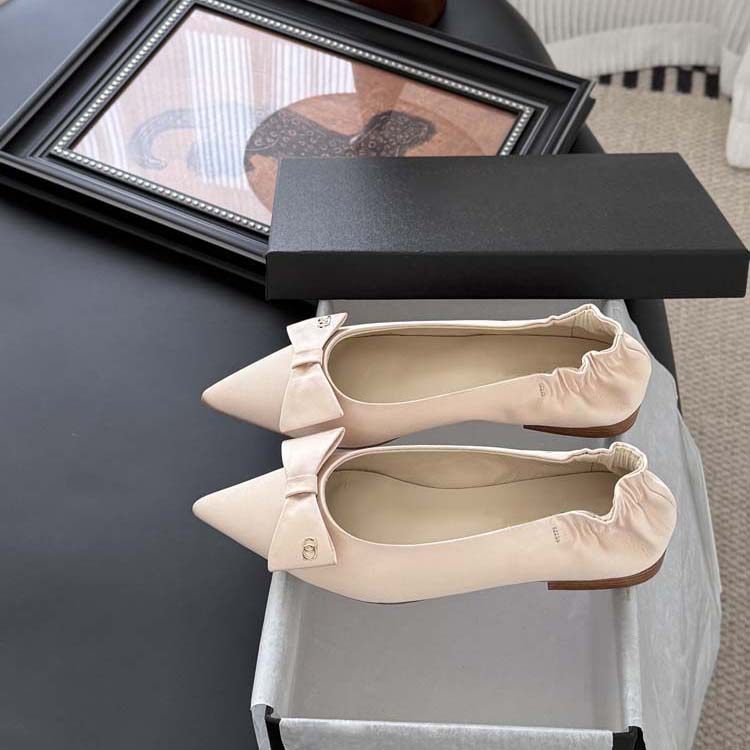 2025秋季新款小香风尖头浅口蝴蝶结单鞋女平底百搭一脚蹬玛丽珍鞋,淘宝优惠券,粉丝福利购,淘宝优惠卷