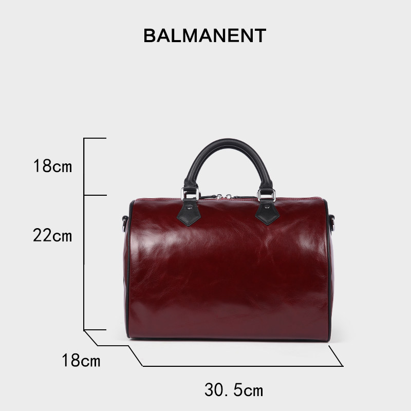 女包2026新款真皮波士顿包牛皮手提斜挎包小众高级感红色枕头包包,淘宝优惠券,粉丝福利购,淘宝优惠卷