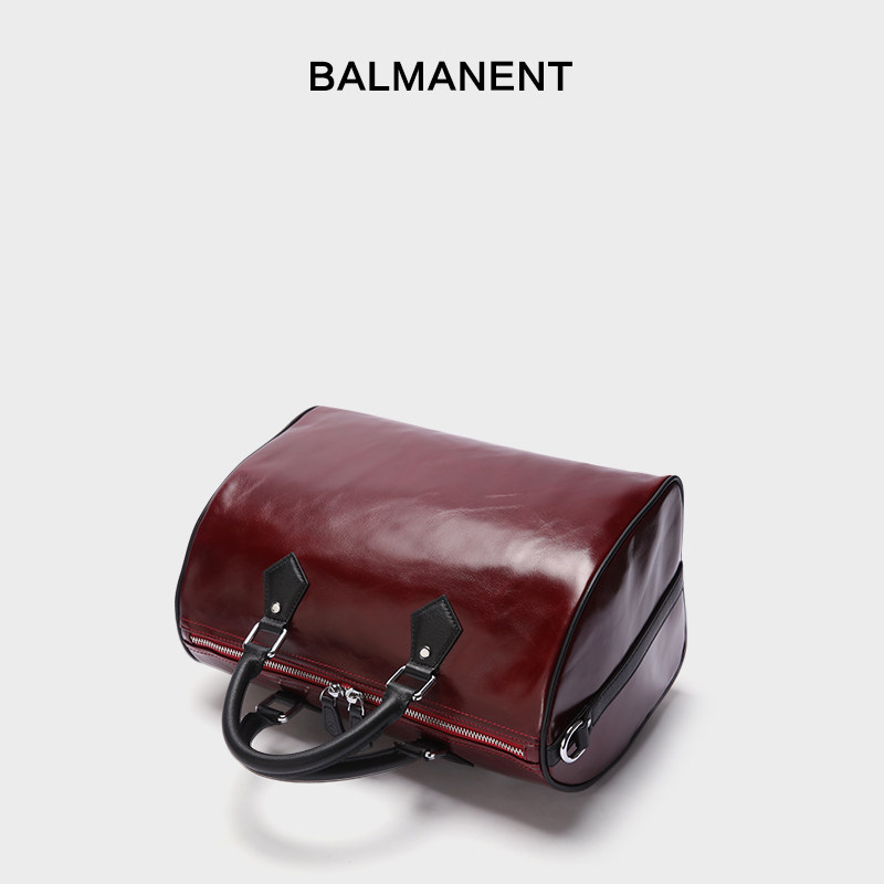 女包2026新款真皮波士顿包牛皮手提斜挎包小众高级感红色枕头包包,淘宝优惠券,粉丝福利购,淘宝优惠卷