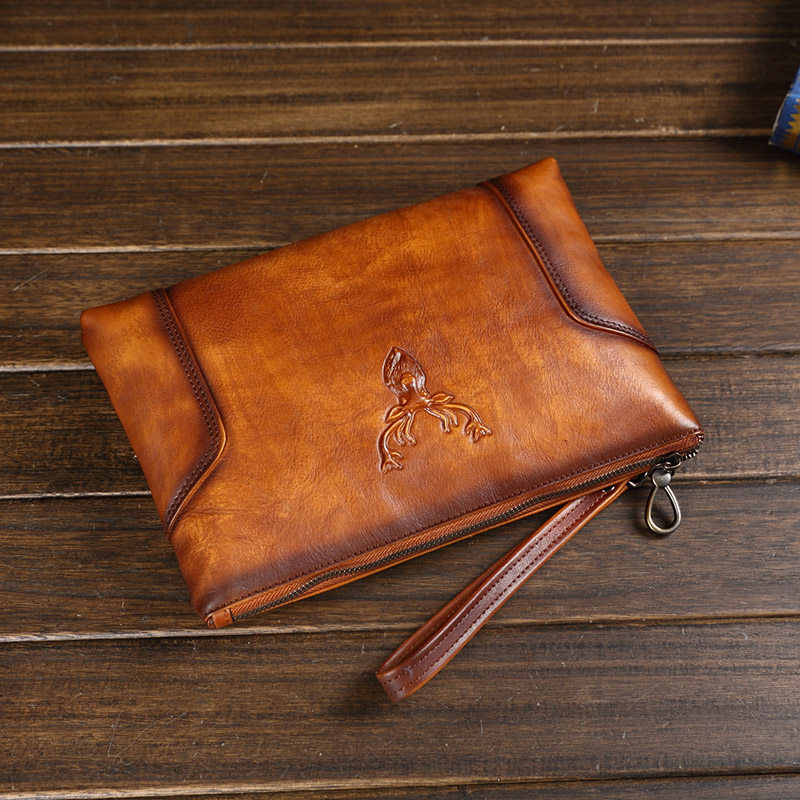 男士手拿包真皮时尚信封包小牛皮包 venera温尼啦男士包袋