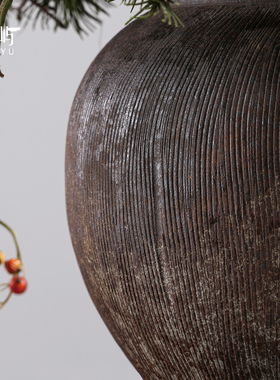 鲲屿宋韵禅意陶瓷花器干枝摆件