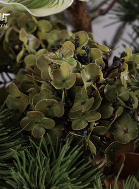 鲲屿 新中式干枝仿真花艺【枝踏清秋】茶室别墅玄关样板间摆件