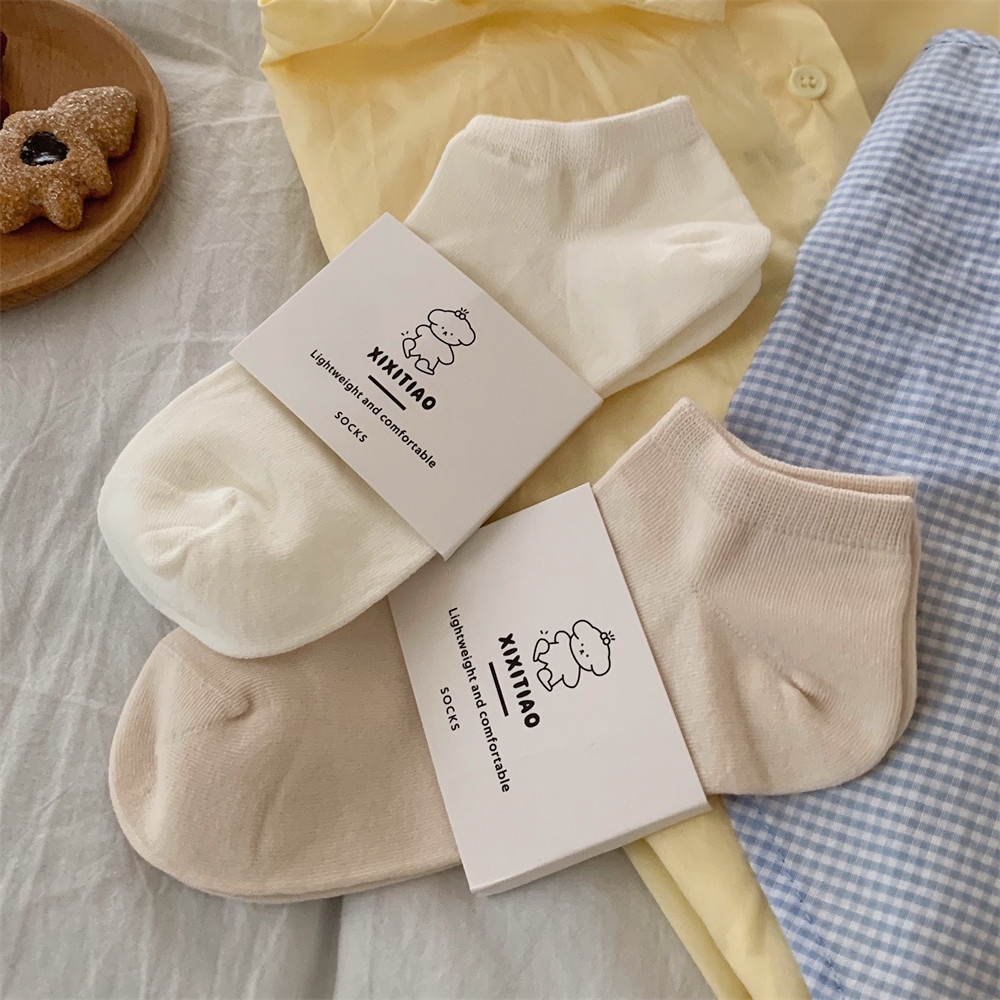 细细条 百搭休闲学生短袜春夏少女心学院风透气女士纯色浅口袜子,淘宝优惠券,粉丝福利购,淘宝优惠卷