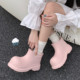 Slim strips of fashionable casual and versatile thick-soled water boots