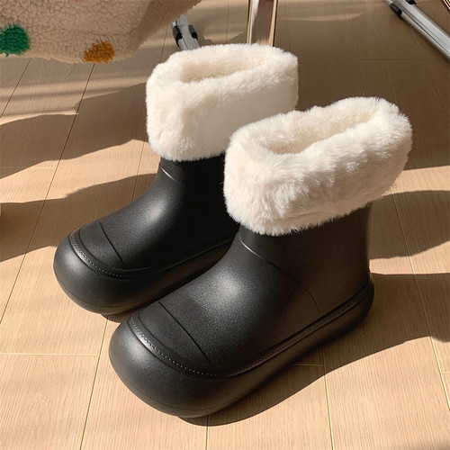 细细条 雪地靴女冬季保暖加绒室外休闲时尚百搭防滑防水东北棉鞋 - 图1