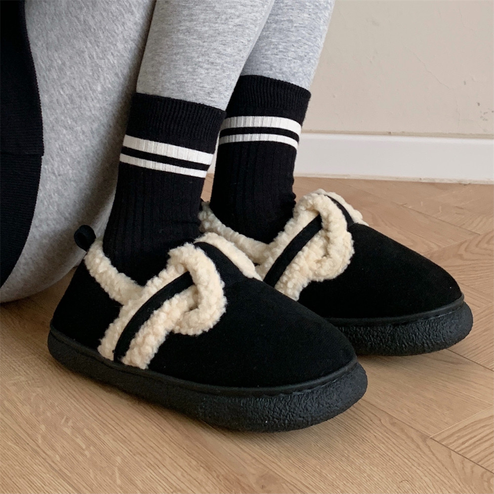 细细条 勃肯鞋女冬季韩版时尚外穿包跟保暖加绒防滑平底复古棉鞋,淘宝优惠券,粉丝福利购,淘宝优惠卷