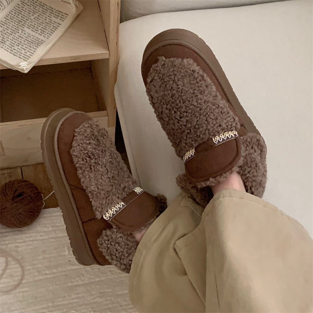 细细条 男士时尚户外短筒棉靴韩版ins复古创意刺绣个性厚底雪地靴,淘宝优惠券,粉丝福利购,淘宝优惠卷