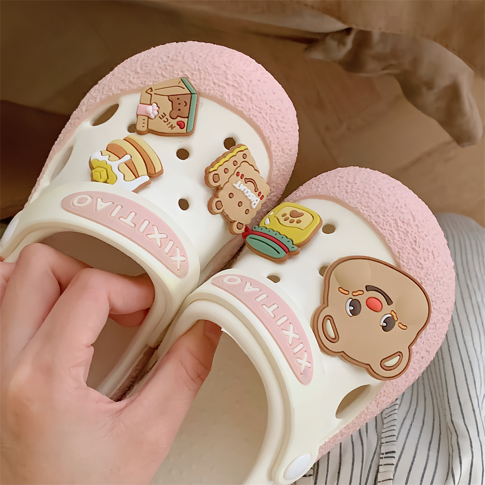 细细条 可爱小熊儿童洞洞鞋休闲时尚男童女童夏季外穿趣味凉拖鞋,淘宝优惠券,粉丝福利购,淘宝优惠卷