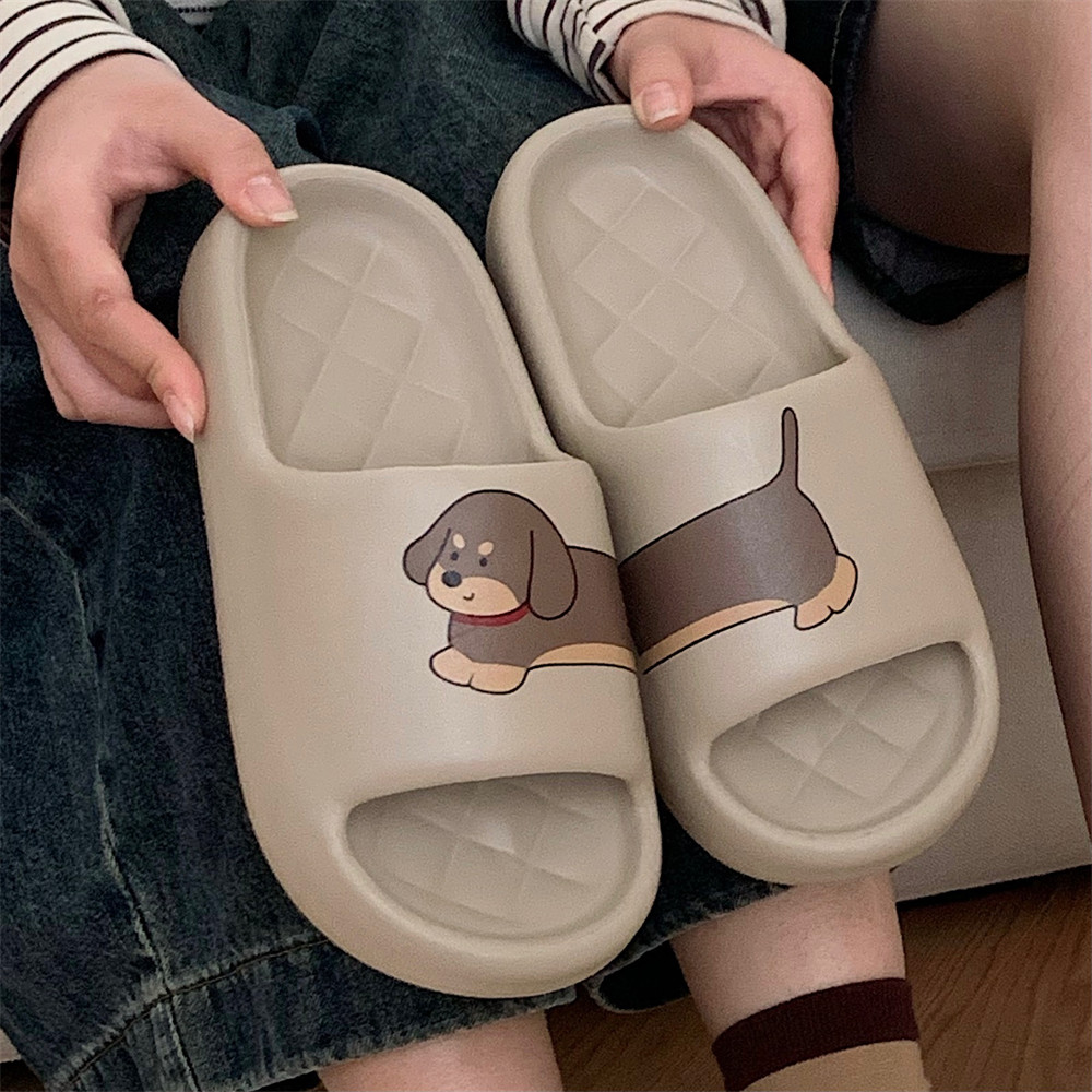 细细条 创意拼接狗狗一字拖鞋男女可爱情侣夏季eva居家防臭凉拖鞋,淘宝优惠券,粉丝福利购,淘宝优惠卷