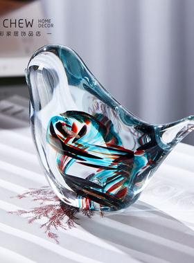 抽象客餐厅茶几书房玻璃工艺品