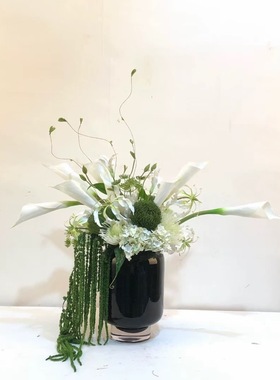 轻奢现代新中式花瓶花艺套装样板间售楼处客厅家居装饰品玄关卧室