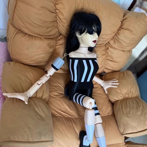 恐怖诡异吓人提线木偶人偶氛围布景舞台道具布景装饰摆件吊诡娃娃 - 图0