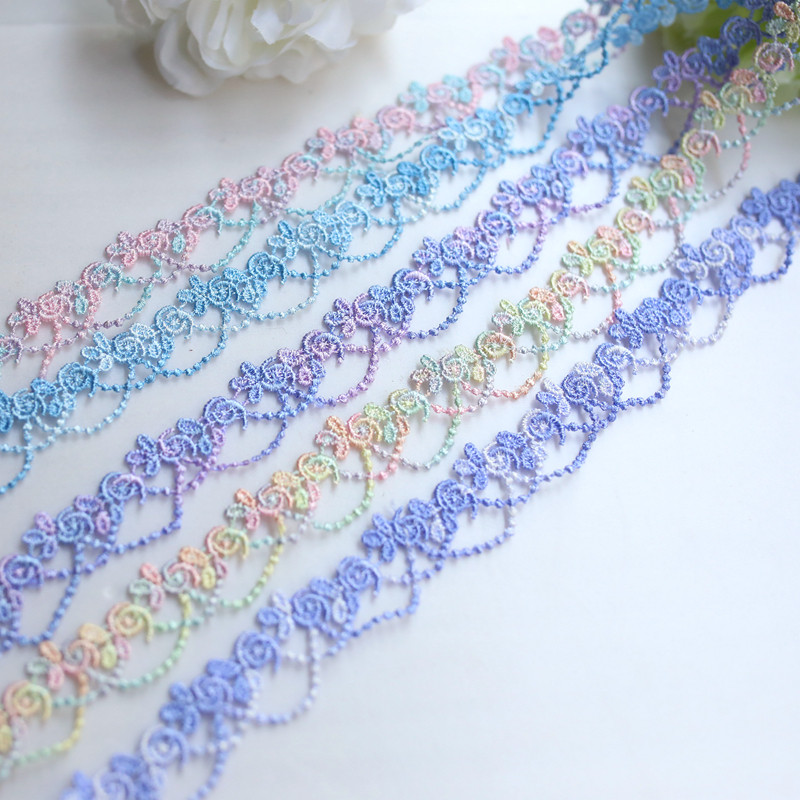 2cm黑白水溶刺绣蕾丝花边 diy手工项链配饰洛丽塔娃衣服装饰辅料,淘宝优惠券,粉丝福利购,淘宝优惠卷