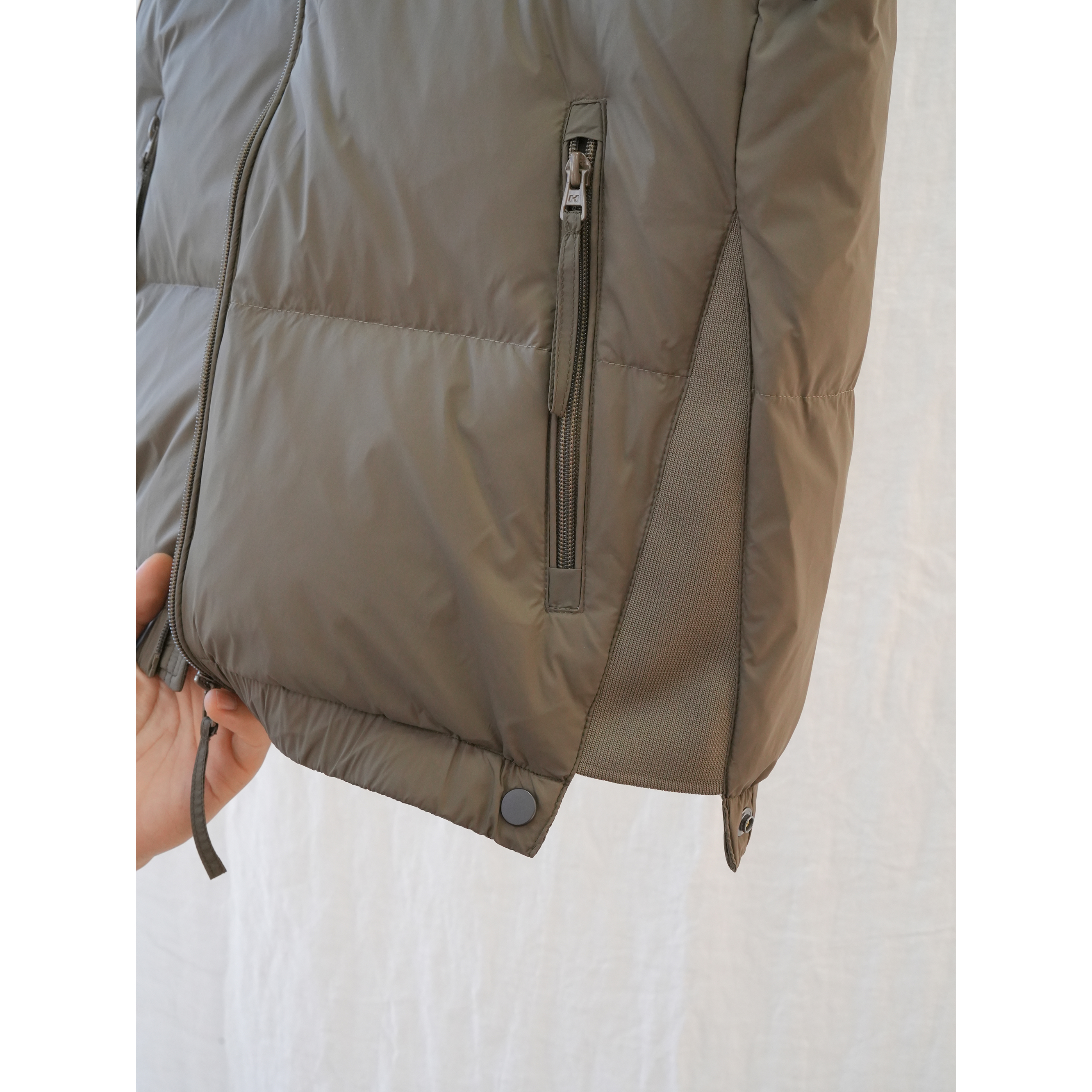 复古侧拼接设计立领羽绒马甲背心男士秋冬季新款90白鸭绒坎肩外套 - 图1