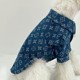 Denim shirt for large and small dogs and cats, autumn and winter windproof trendy brand