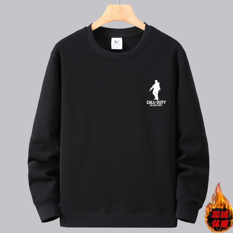 胖子加肥加大码卫衣青年男式加绒保暖衣宽松特大号打底棉毛衫12XL - 图0