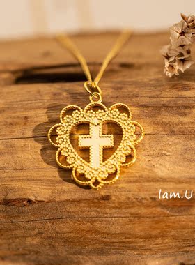 末日祝祷纯银鎏金手工项链