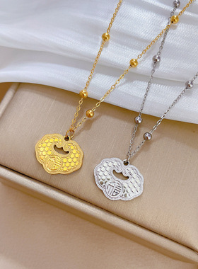 钛钢新款轻奢设计感不掉色项链女简约百搭锁骨链高级感颈链配饰