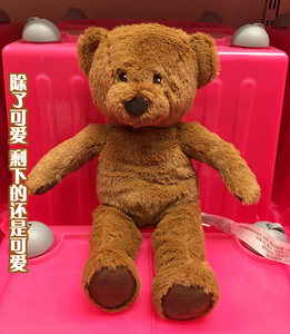 宜家布朗伯恩小熊毛绒玩具熊公仔泰迪熊玩偶抱枕儿童礼物蓝熊安慰