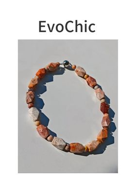 天然珊瑚玉复古感小众项链原创设计项链