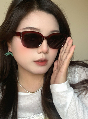 ［大头阿枝］猫眼墨镜女显脸小夏季遮阳果冻色太阳镜防紫外线眼镜