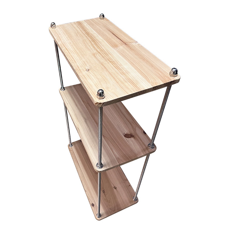 小红书diy自制螺杆落地实木收纳多层电器置物架厨房桌面储物架,淘宝优惠券,粉丝福利购,淘宝优惠卷