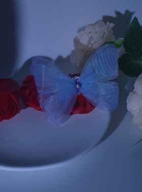 戒指女小众设计薄纱大蝴蝶复古风活口开口尾戒高级感气质表演旗袍