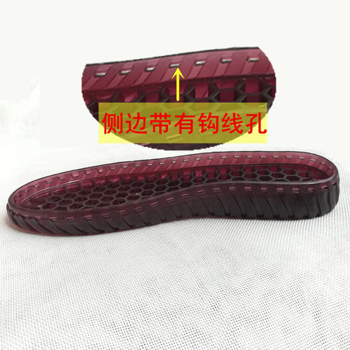新款防踢牛筋鞋底夏季凉鞋防滑春秋鞋底  防滑白色透明水晶底鞋底 - 图2