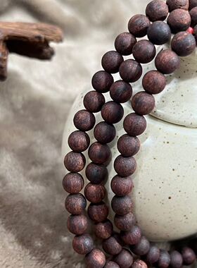 精品降真香手串保真黄油老料佛珠念珠6mm108情侣款项链文玩礼品