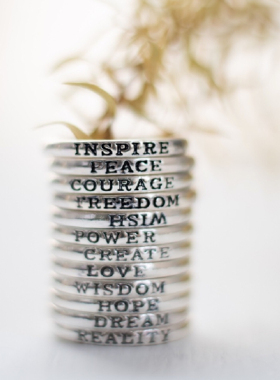 LIFEHOLIC镀银男女情侣节日戒指