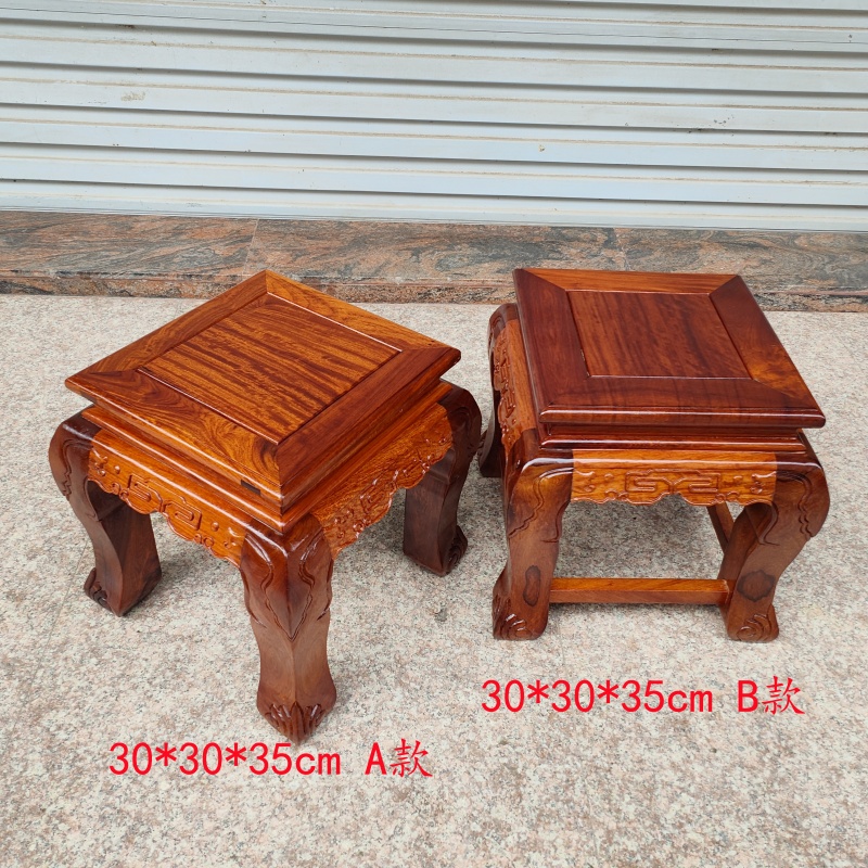 红木家具缅甸花梨方凳弯脚凳沙发凳娃娃凳茶几凳实木换鞋凳富贵凳
