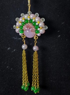 原创纯手工双面刀马旦吊坠