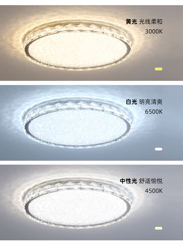 北欧客厅灯简约现代大气led吸顶灯轻奢主灯创意卧室水晶灯网红 - 图0