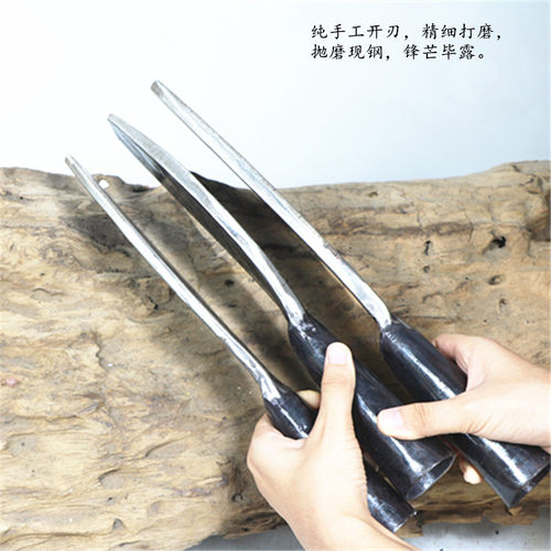 六顺柴刀户外丛林开路刀手工锻打刀砍树砍柴弯刀镰刀农用劈柴刀 - 图1