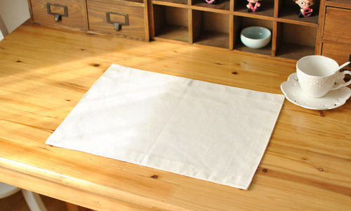 新品棉麻布艺素色欧式餐桌垫西餐垫隔热垫碗垫盘垫杯垫白色-图2