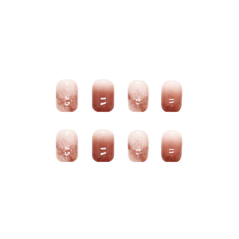 短款穿戴甲简约跳色美甲渐变显白穿戴式甲片24片装感指甲,淘宝优惠券,粉丝福利购,淘宝优惠卷