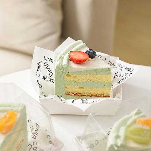 3寸4寸切块蛋糕包装盒千层甜品提拉米苏斯巴克蛋糕加高打包包装盒 - 图2